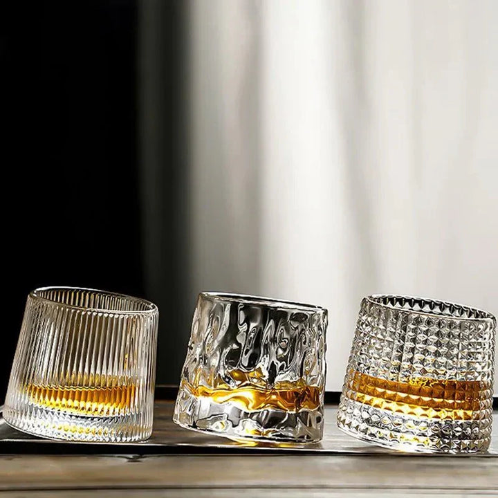 BowLift | Textured Whisky Glass with Wave Effect