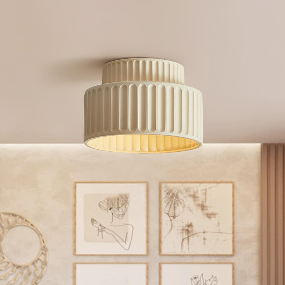 BowLift | Nordic Ceiling Lamp made of Ceramic in Cream Color
