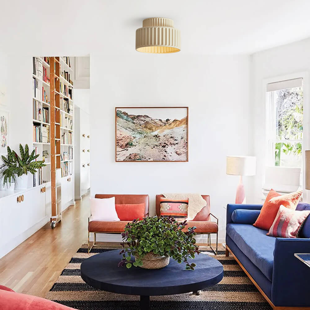 BowLift | Nordic Ceiling Lamp made of Ceramic in Cream Color