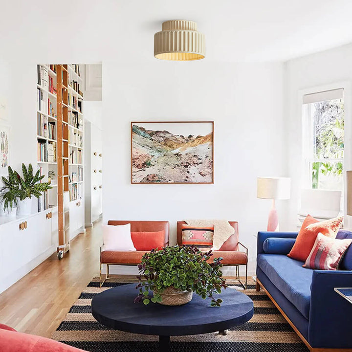 BowLift | Nordic Ceiling Lamp made of Ceramic in Cream Color