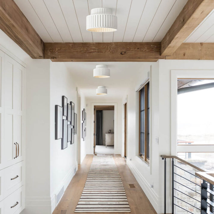 BowLift | Nordic Ceiling Lamp made of Ceramic in Cream Color