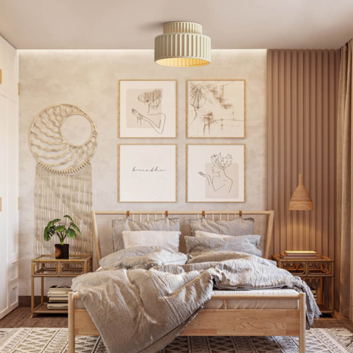 BowLift | Nordic Ceiling Lamp made of Ceramic in Cream Color