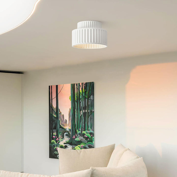 BowLift | Nordic Ceiling Lamp made of Ceramic in Cream Color