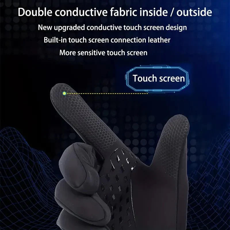 BowLift | Thermal Waterproof Cycling Gloves | Insulated, Breathable & Touchscreen Compatible for Cold Weather Outdoor Activities