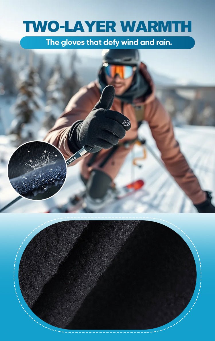 BowLift | Thermal Waterproof Cycling Gloves | Insulated, Breathable & Touchscreen Compatible for Cold Weather Outdoor Activities
