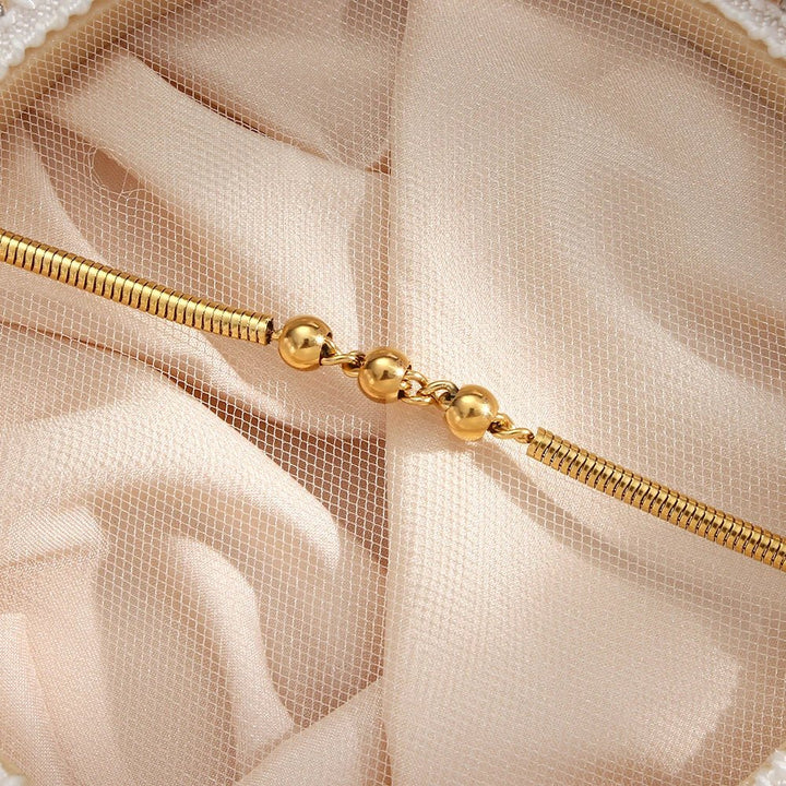 BowLift | Thick Snake Chain Beaded Necklace and Bracelet Set