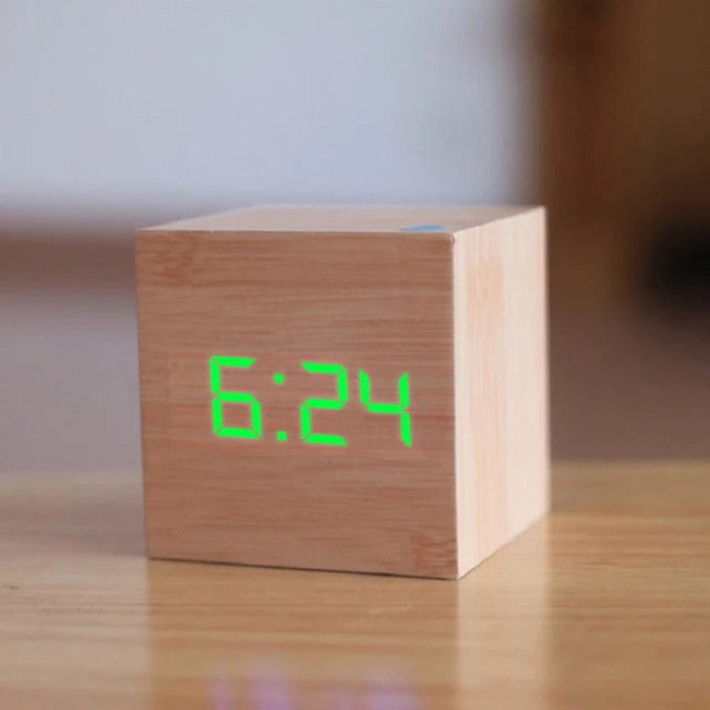 BowLift | ZENICUBE – Minimalist LED Alarm Clock with Time, Date & Temperature Display