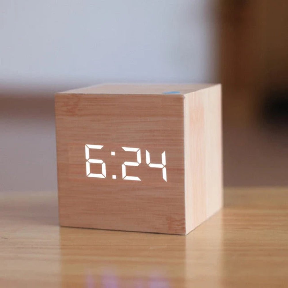 BowLift | ZENICUBE – Minimalist LED Alarm Clock with Time, Date & Temperature Display