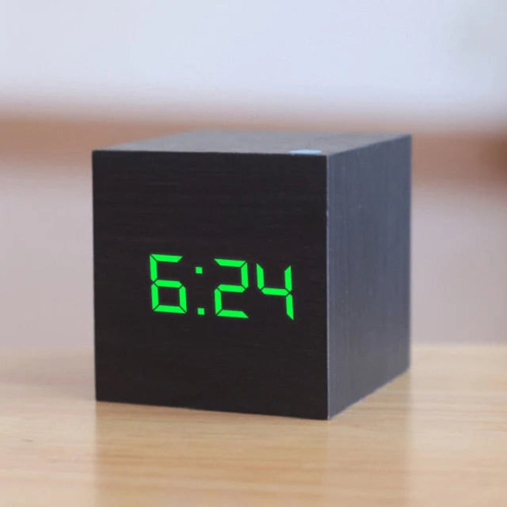 BowLift | ZENICUBE – Minimalist LED Alarm Clock with Time, Date & Temperature Display