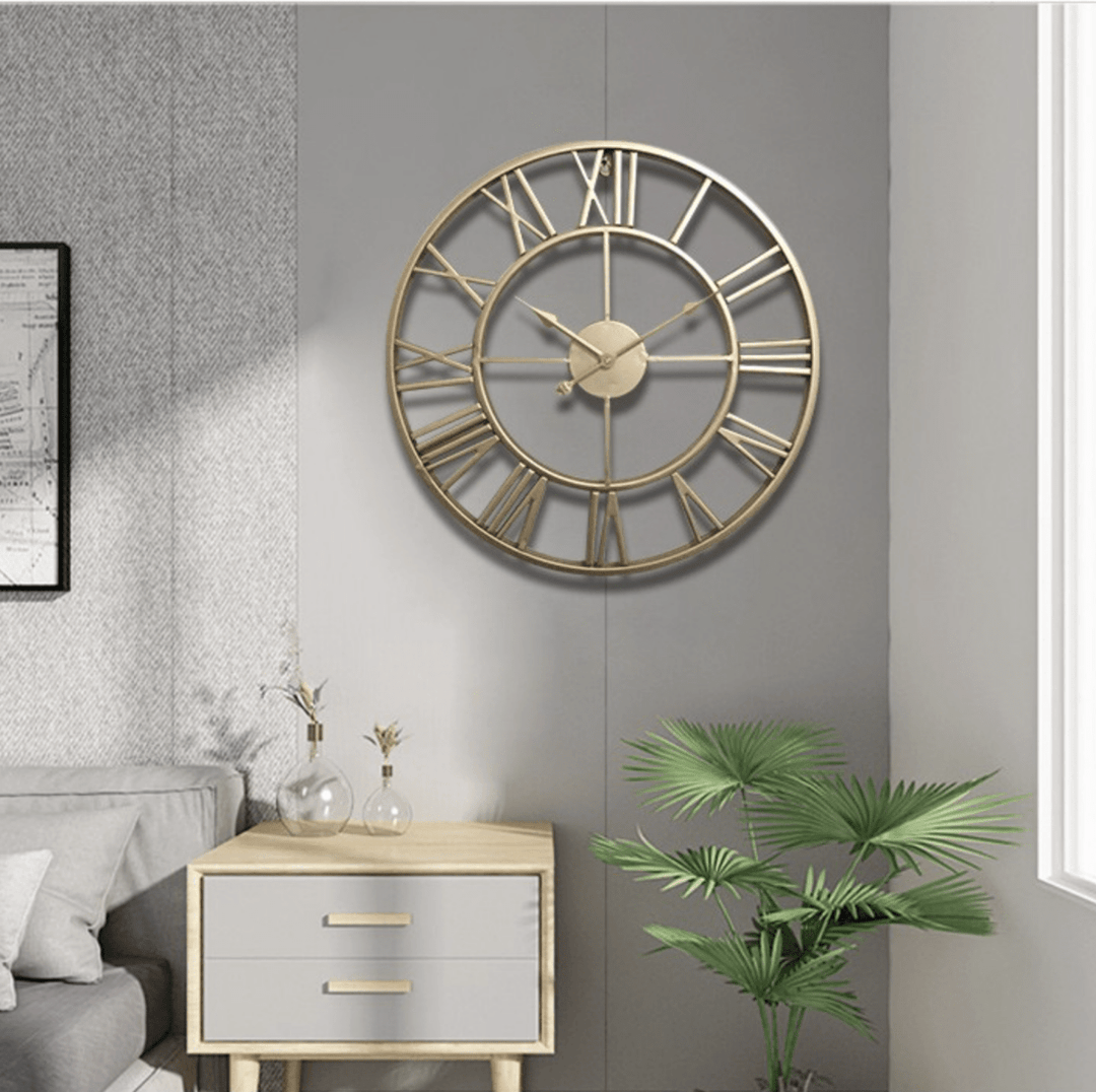 BowLift | TIMEMESH – Skeleton Wall Clock with Silent Non-Ticking Mechanism