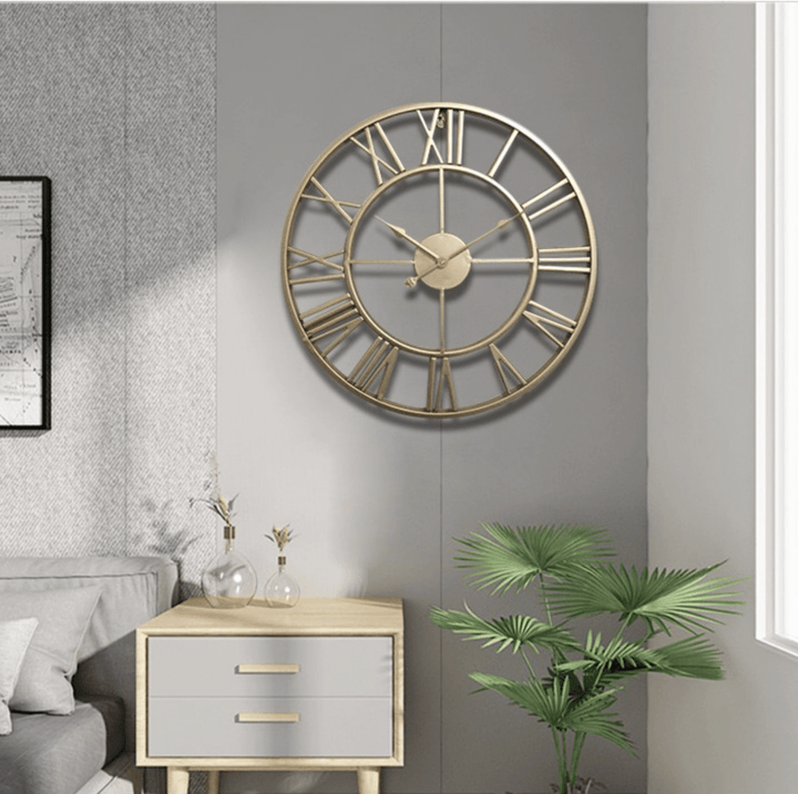 BowLift | TIMEMESH – Skeleton Wall Clock with Silent Non-Ticking Mechanism