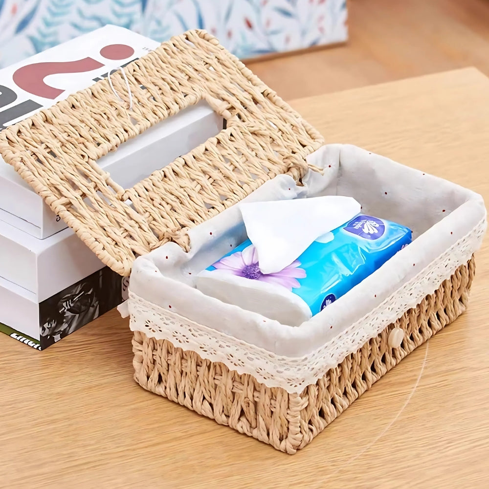 BowLift | Lunor Braided Woven Tissue Box