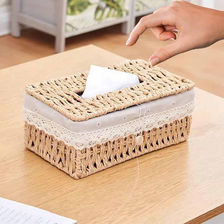 BowLift | Lunor Braided Woven Tissue Box