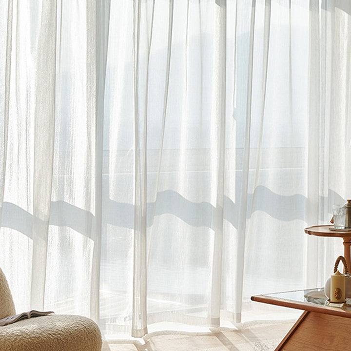 Transparent Linen Curtains, Light and Modern for Living Room | Bowlift