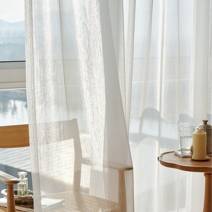 Transparent Linen Curtains, Light and Modern for Living Room | Bowlift