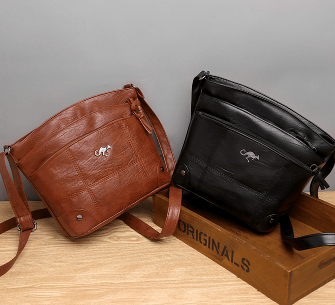 BowLift | Vintage Leather Shoulder Bag for Men – Elegant PU Satchel with Modern Functionality
