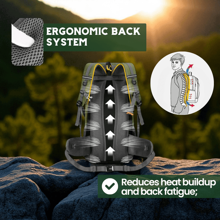 BowLift | TRAILPRO 50L – Hiking Backpack with Breathable Back & Smart Storage