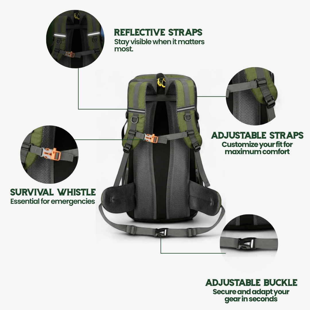 BowLift | TRAILPRO 50L – Hiking Backpack with Breathable Back & Smart Storage