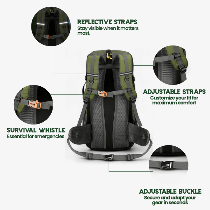BowLift | TRAILPRO 50L – Hiking Backpack with Breathable Back & Smart Storage