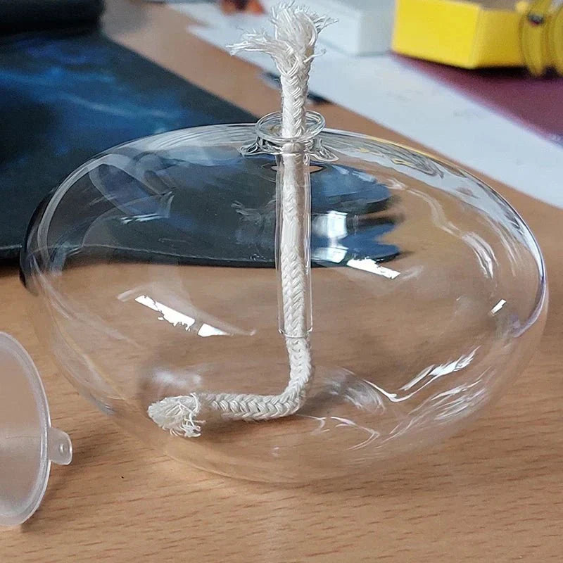 BowLift | Transparent Oil Lamp Made of Glass as Candle Holder
