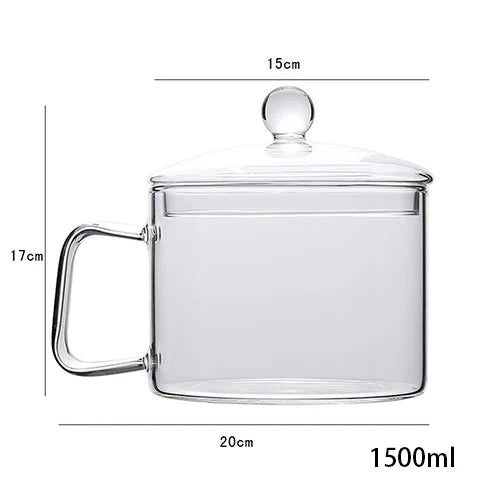 Transparent Glass Soup Pot Household Kitchen Cooking Saucepan Cookware | Bowlift