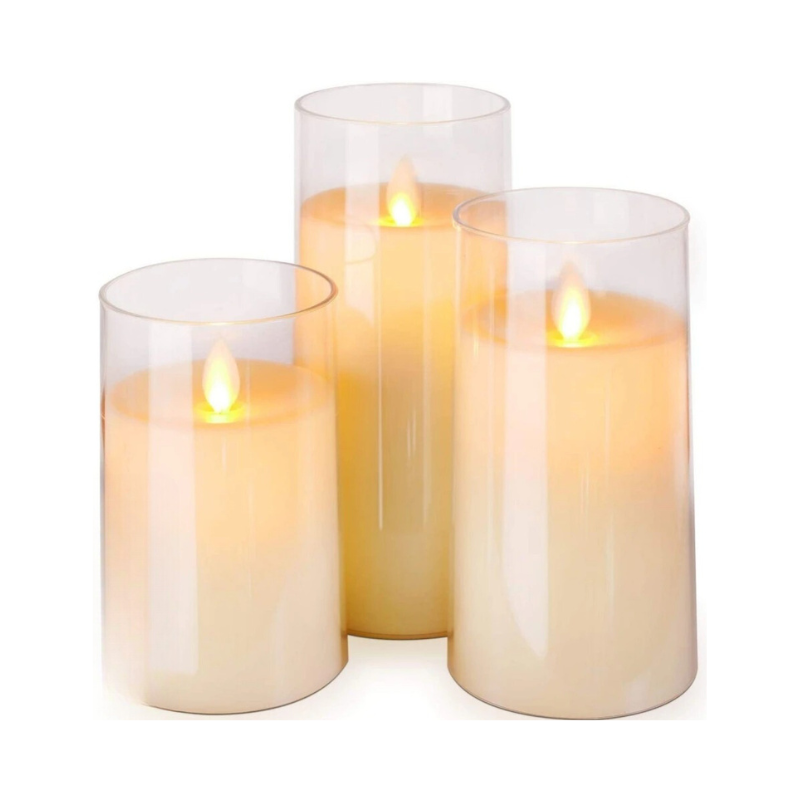 BowLift | LED Ambient Candle Lights | Realistic Flame Aura, Customizable Brightness & Timer Settings for Home Decor and Events