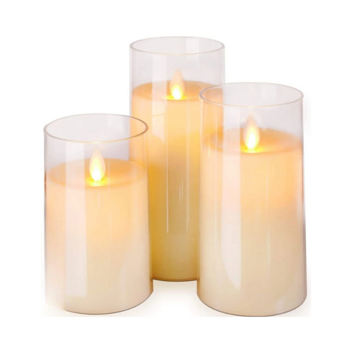 BowLift | LED Ambient Candle Lights | Realistic Flame Aura, Customizable Brightness & Timer Settings for Home Decor and Events