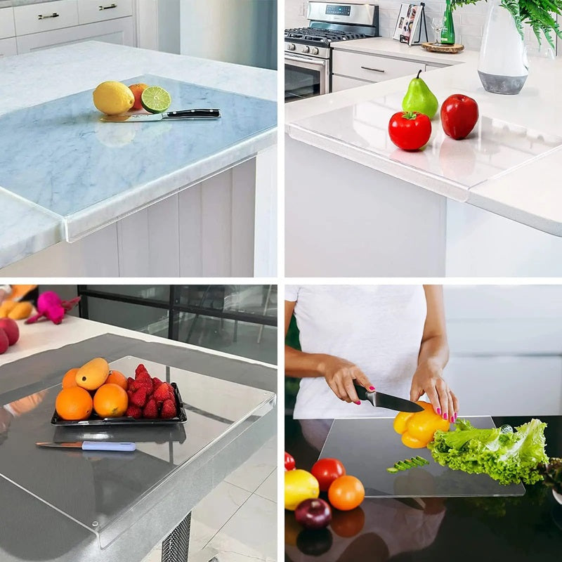 BowLift | Clear Cutting Board with Counter Lip