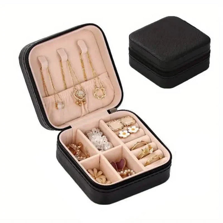 BowLift | Travel-Friendly Jewelry Organizer - PU Leather Compact Jewelry Box