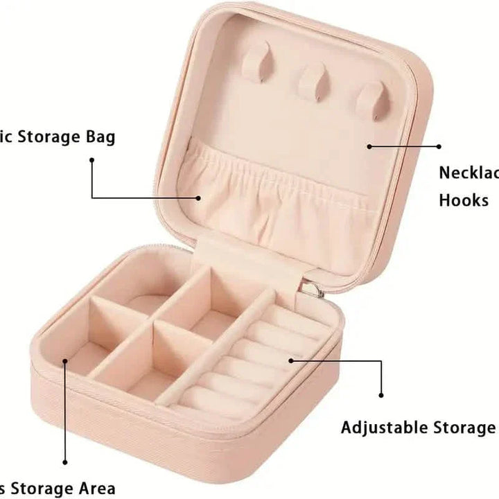 BowLift | Travel-Friendly Jewelry Organizer - PU Leather Compact Jewelry Box