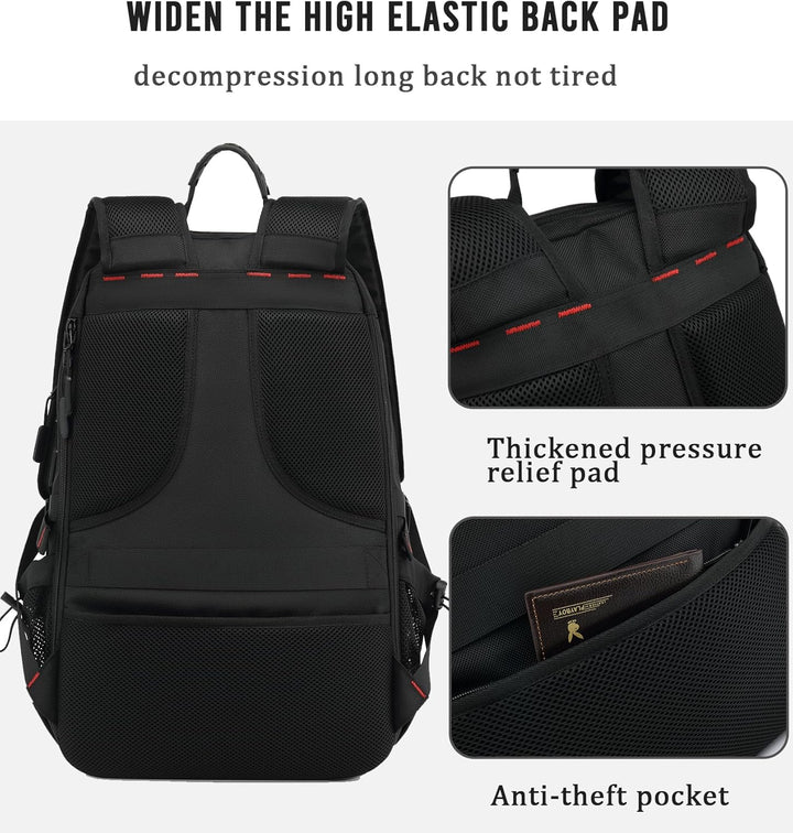 60L Waterproof Travel Laptop Backpack with USB Port & Shoe Compartment | Bowlift