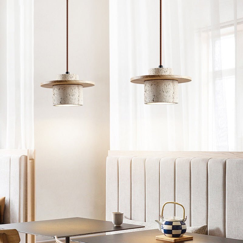 BowLift | Travertine Pendant Light for Natural Luxury - StoneGlow