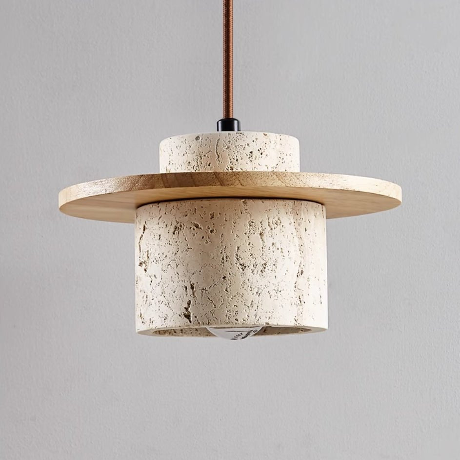 BowLift | Travertine Pendant Light for Natural Luxury - StoneGlow