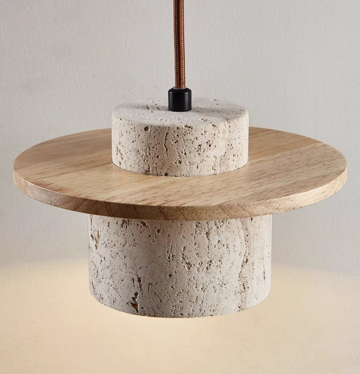 BowLift | Travertine Pendant Light for Natural Luxury - StoneGlow