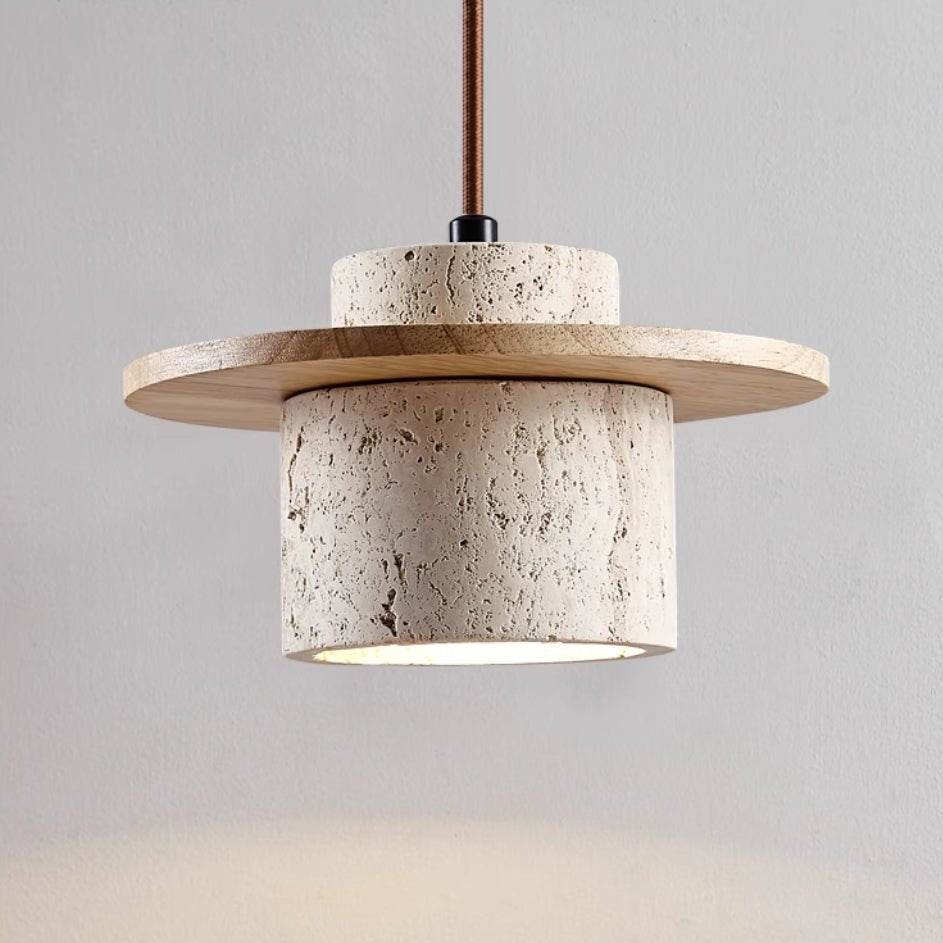BowLift | Travertine Pendant Light for Natural Luxury - StoneGlow