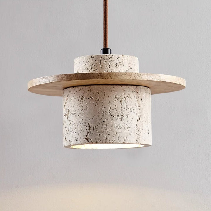 BowLift | Travertine Pendant Light for Natural Luxury - StoneGlow