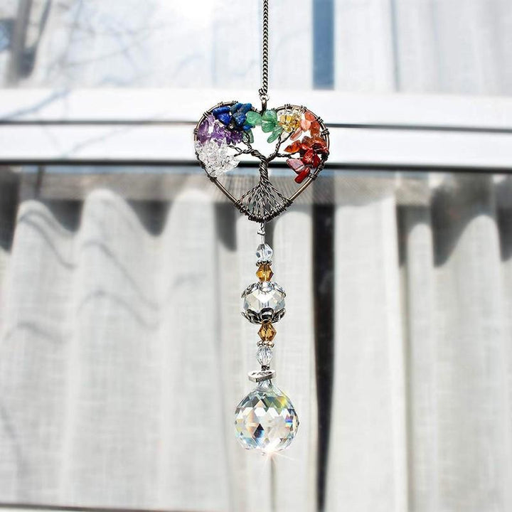 Crystal Wind Chime Tree Of Life Suncatcher | Bowlift