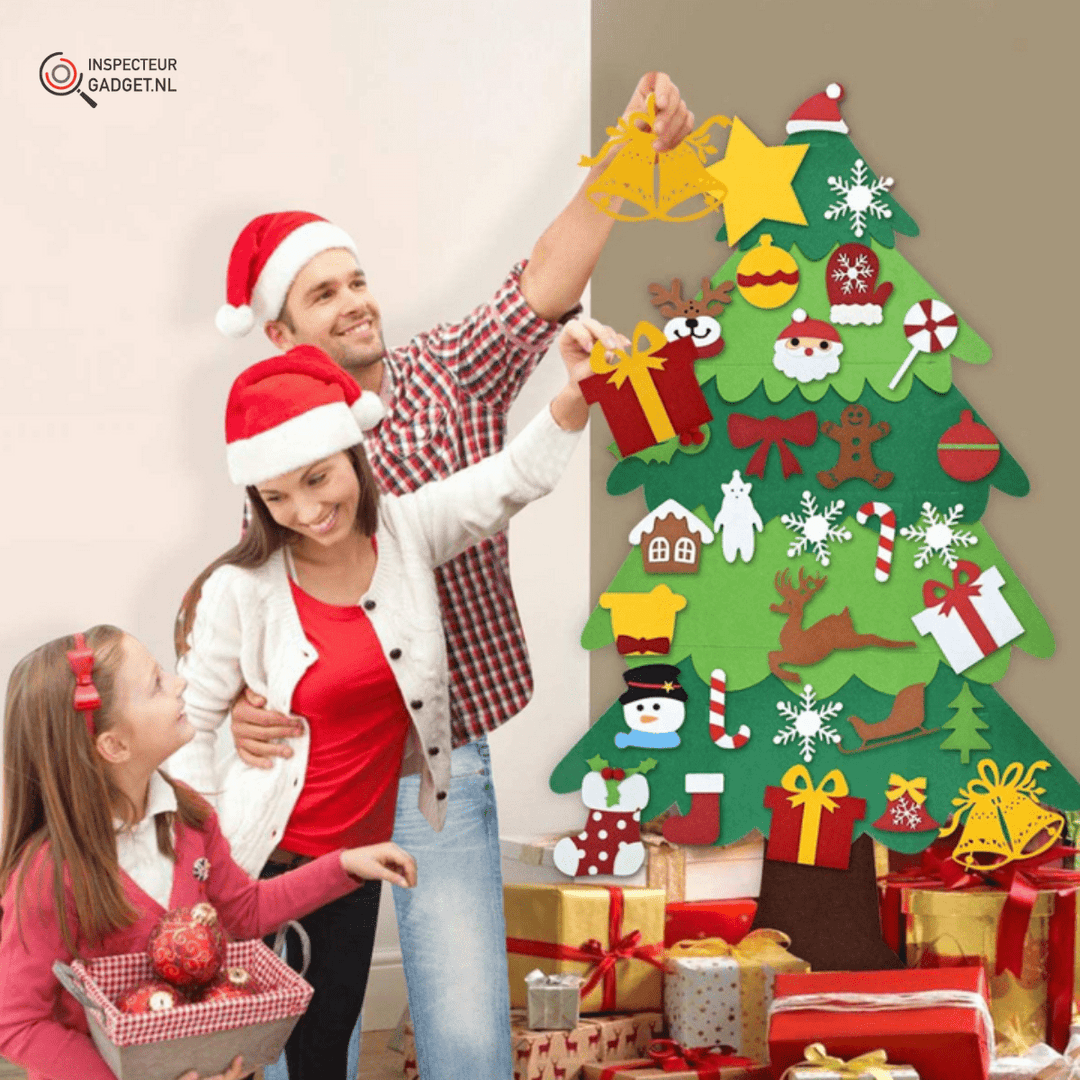 BowLift | TreeJoy Craft Christmas Tree – Creative DIY Felt Tree for Kids with 25 Decorations