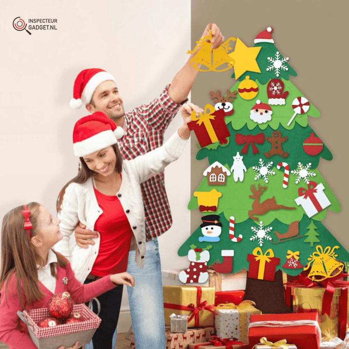 BowLift | TreeJoy Craft Christmas Tree – Creative DIY Felt Tree for Kids with 25 Decorations