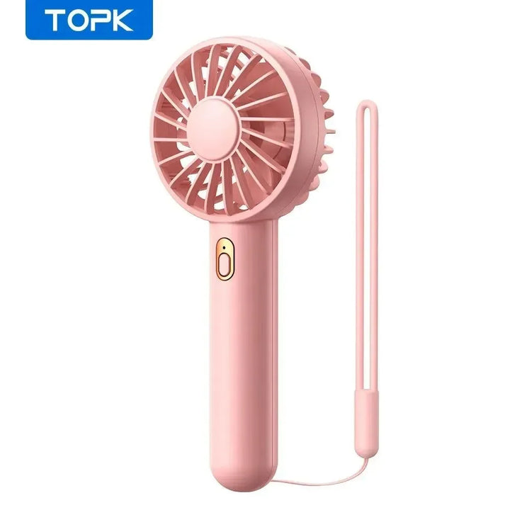 1800mAh Rechargeable Mini Portable Fan - USB Personal Handheld Electric Fan with 3 Speeds for Room, Camping, and Indoor Use | Bowlift