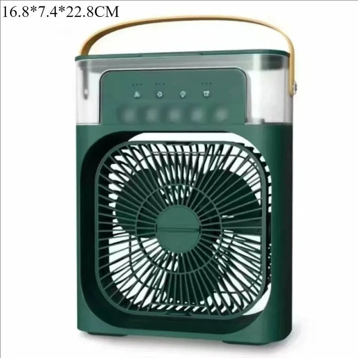 3-in-1 Portable Air Cooler with LED Lights – USB-Powered Desktop Fan, Humidifier & Night Light | Bowlift