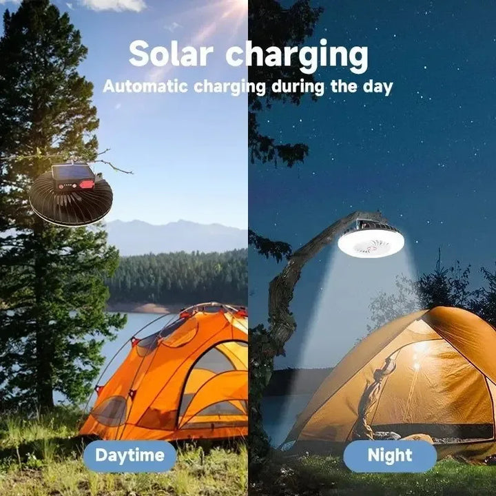 Multifunctional Camping Tool - TYPE-C/Solar Powered Charging LED Camping Light Fan | Bowlift