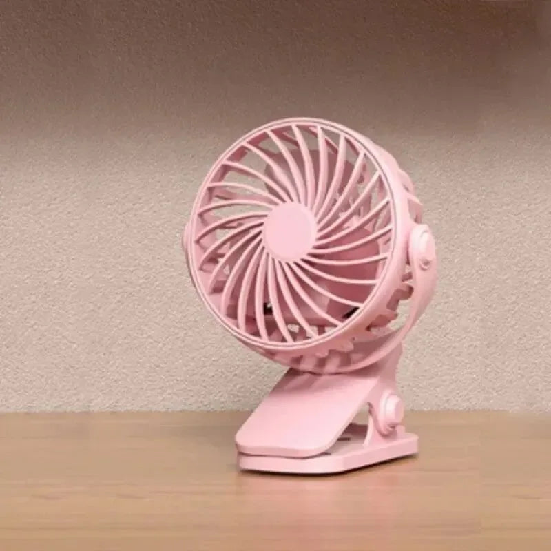 Rechargeable 720° Rotating Clip Fan with Nightlight – Portable & Versatile Cooling Solution | Bowlift