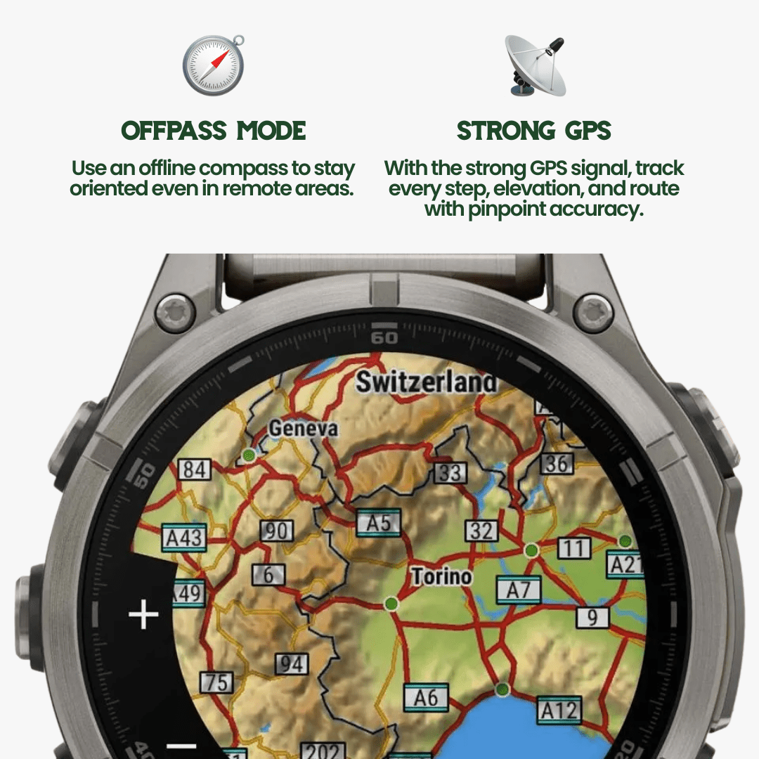 BowLift | TrekSight X – Rugged Smartwatch with GPS and Health Tracking