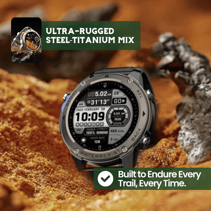 BowLift | TrekSight X – Rugged Smartwatch with GPS & Health Monitoring