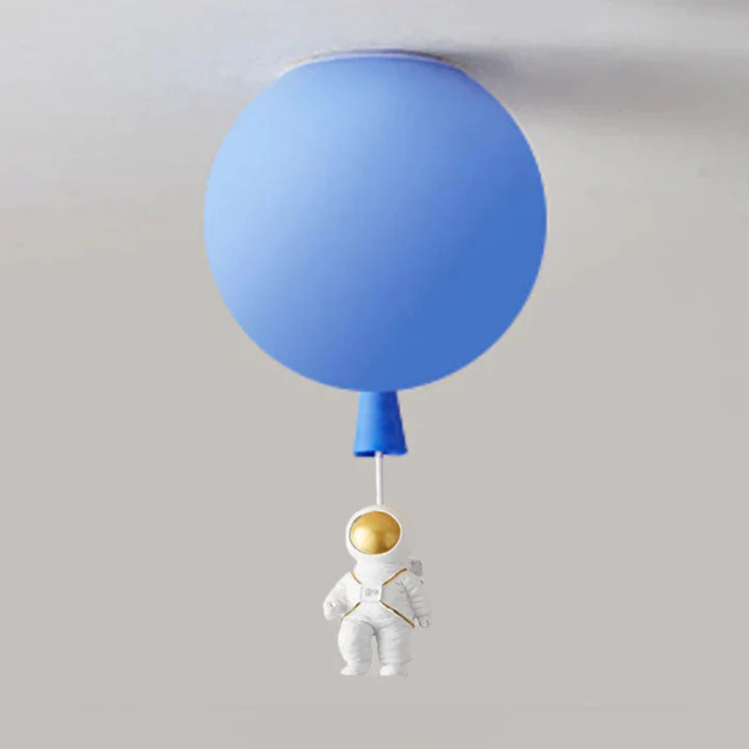 BowLift | Trendy Moon/Astronaut Children's Room LED Ceiling Light - CosmoGlow