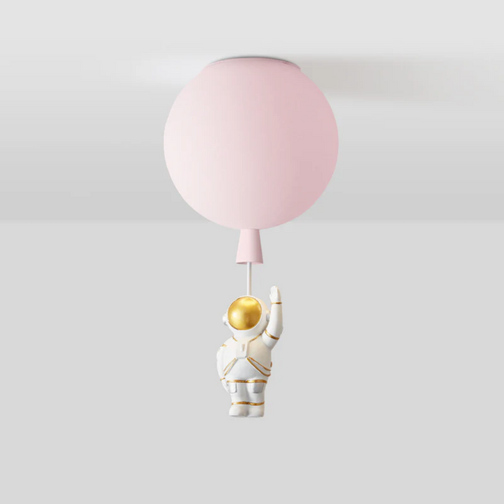 BowLift | Trendy Moon/Astronaut Children's Room LED Ceiling Light - CosmoGlow