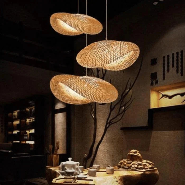 BowLift | Trendy Rattan Pendant Light - NaturGlow