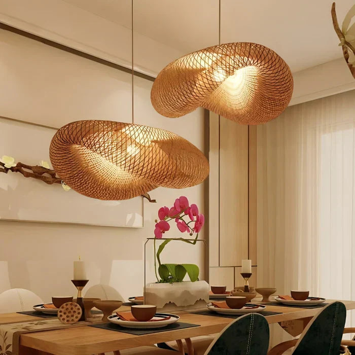 BowLift | Trendy Rattan Pendant Light - NaturGlow