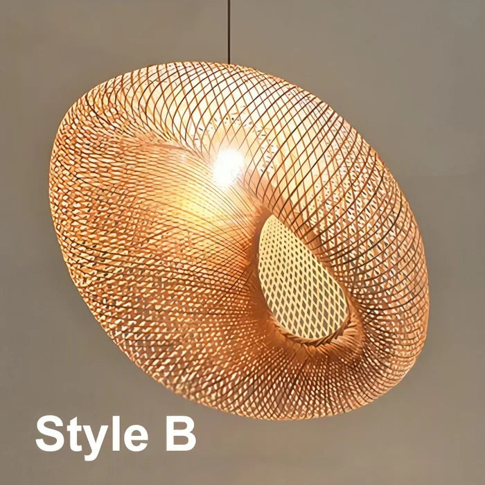 BowLift | Trendy Rattan Pendant Light - NaturGlow